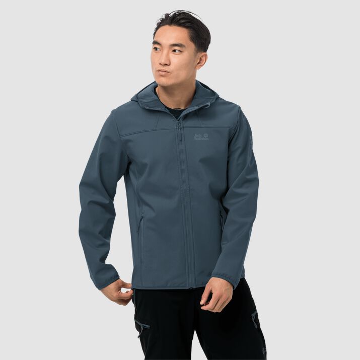 Jack Wolfskin Mens Northern Point Windproof Jacket Grey Blue 156402LXZ